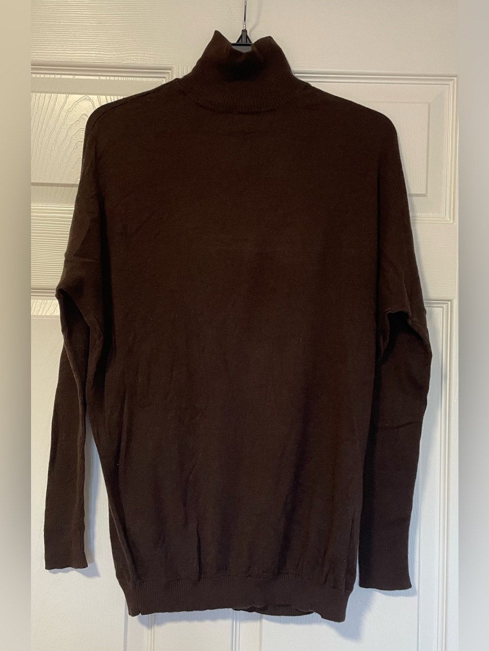 Vince Women’s Turtleneck Pullover Sweater In Dark Chocolate/Espresso Brown Small